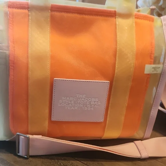 Marc Jacobs Yellow and Pink Tote Bag - Picture 8 of 11